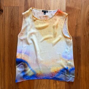 Mandy Coon Vibrant sheer silk Sleeveless Blouse
